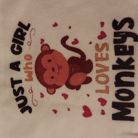 Just a Girl Who Loves Monkeys Canvas Bag - Picture 2 of 2